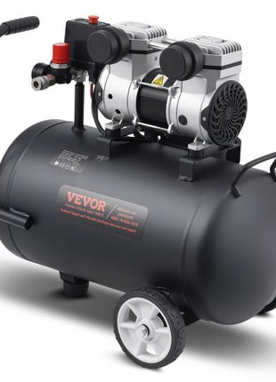 Air Compressor, 8 Gallon Steel Tank, 1HP 2.2 CFM@90 PSI Oil Free Air Compressor & Max. 120PSI Pressure, 80dB Ultra Quiet Portable Compressor, for Auto Repair, Tire Inflation, Spray Painting