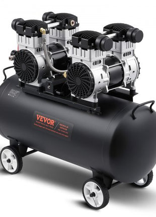 Air Compressor, 20 Gallon Steel Tank, 4HP 10.6 CFM@90 PSI Oil Free Air Compressor & Max. 125PSI Pressure, 78dB Ultra Quiet Portable Compressor, for Auto Repair, Tire Inflation, Spray Painting