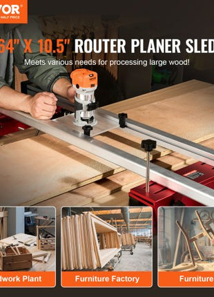 Router Sled, 60 inches, Portable and Adjustable Slab Flattening Jig DIY Woodworking Router Sled for Flattening Slabs Wood Flattening Home DIY