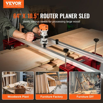 Router Sled, 60 inches, Portable and Adjustable Slab Flattening Jig DIY Woodworking Router Sled for Flattening Slabs Wood Flattening Home DIY
