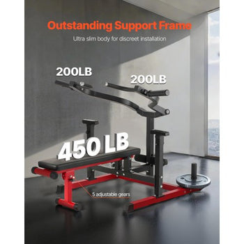 Chest Press Machine, 450 LBS Bench Press Set, Adjustable Flat Incline Bench with Independent Converging Arms, Upper Chest Equipment, Fitness Home Gym Equipment for Chest, AB Workouts, Shoulder