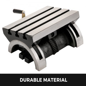 Tilting Milling Table 7x5inch Tilting Angle Milling Machine 0-45°Adjustable Swivel Angle Plate with 3 T-slots and an Adjustable Crank Handle Heavy Duty Tilting Milling Machine for Grinding