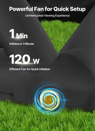 14FT Inflatable Projector Screen, Inflatable Movie Screen Outdoor with 120W Air Blower Projector Screen Oxford Fabric Material Blow Up Screen for Outdoor Backyard, Home Theater, Theme Party
