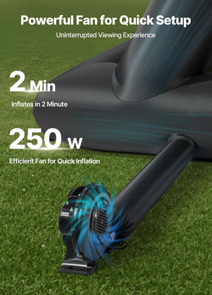 20FT Inflatable Movie Screen, Inflatable Projector Screen with Portable Storage Bag, 16:9 Easy Set Up Movie Projection for Outdoor Backyard, Home Theater, Theme Party