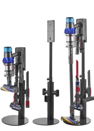 Vacuum Stand, Compatible With Dyson V7 V8 V10 V11 V12 V15 SV10 SV12 SV14 SV18 SV21 Upright Vacuum Cleaners & Accessories, Stable Vacuum Stand Holder with 3 Clips and Adjustable Height