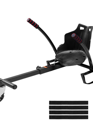 Hoverboard Seat Attachment(Not included hoverboards), for 6.5" 8" 8.5" 10" Hoverboards, with LED Lights, Grips Control, Adjustable Frame Length and 220 LBS Load Capacity, Hover Board Go Karts Accessory, for Kids Adults
