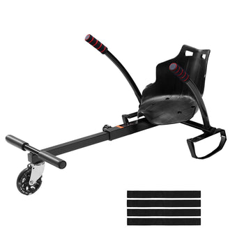 Hoverboard Seat Attachment(Not included hoverboards), for 6.5" 8" 8.5" 10" Hoverboards, with LED Lights, Grips Control, Adjustable Frame Length and 220 LBS Load Capacity, Hover Board Go Karts Accessory, for Kids Adults