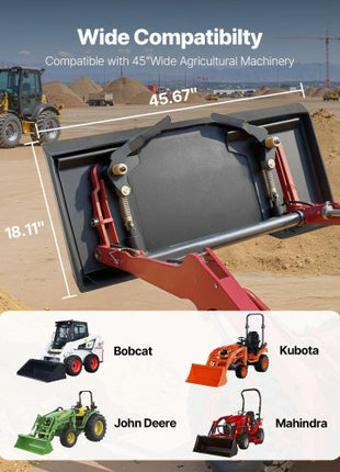 3/8 in Skid Steer Mount Plate, Universal Quick Attach Mount Plate, Easy to Bolt, 7000lbs Load Capacity, Heavy Duty Steel Loader Plates Compatible with Kubota Bobcat Skid Steers & Tractors