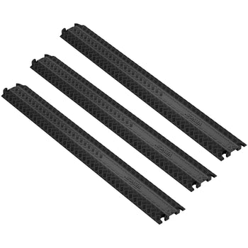 3-Piece Cable Protection Ramp Set, Supports Up to 2,000 lbs Per Axle, Durable Cord Protection for High Foot Traffic Areas, Suitable for Indoors and Outdoors, Ideal for Office, Home, Warehouse