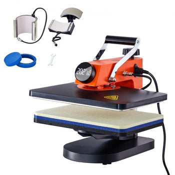 5-in-1 Heat Press Machine, 12" x 15" Fast Heating, 360 Swing Away Digital Sublimation Transfer, T-Shirt Vinyl Transfer Printer for Banners Canvas Bag Shirts Pillow Cups  Tested to UL Standards