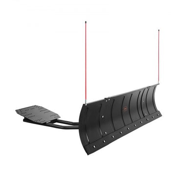 Snow Plow Blade, 43 in/72 in Width Adjustable Snow Plow Kit, Easy to Detach, Universal Mount Plowing Attachment with Rubber Flaps, Heavy Duty Steel Blade, Compatible with Most UTV &  ATV