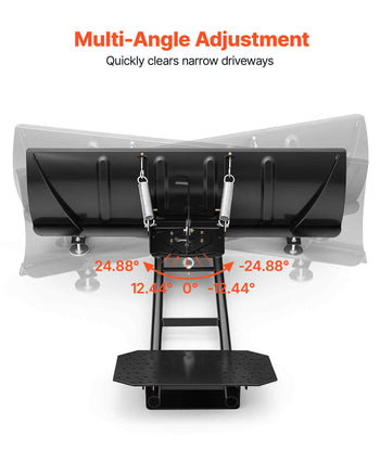 Snow Plow Kit 48 in Universal Plow Attachment 3 Mount Options Black, for Most ATVs and UTVs, Height & Left-Right Adjustable, Quick to Detach, Steel ATV Scrape Blade, Efficient Snows Clearing