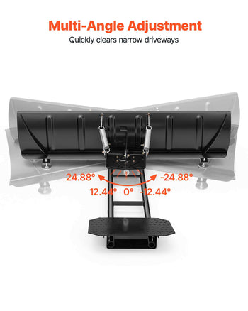Snow Plow Kit 60 in Universal Plow Attachment 3 Mount Options Black, for Most ATVs and UTVs, Height & Left-Right Adjustable, Quick to Detach, Steel ATV Scrape Blade, Efficient Snows Clearing