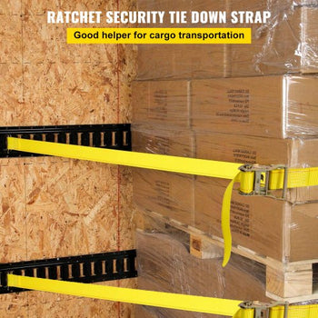 E Track Ratchet Strap, 18PCS 2\" x 15\' E-Track Straps 4400 LBS Breaking Strength, with Polyester Webbing & Spring Fitting & Ratchets, Durable Tie-Downs for Motorcycles, Tire, Trailer Loads