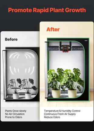 Inline Duct Fan, 402 CFM 6 inch EC Motor Exhaust Ventilation Fan with 10-Speed, PWM Controller, App Control, Temperature Humidity Sensor, Cooling for Grow Tent, Indoor Gardening, Hydroponics