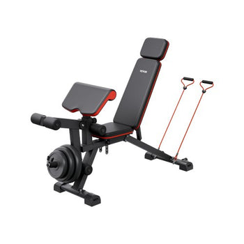 Weight Bench, 800lbs Adjustable Weight Bench Press for Full Body Workout, Exercise Sit up Bench for Home Gym Strength Training, Flat Bench with with Leg Extension, Preacher Pad, Fast Adjustment