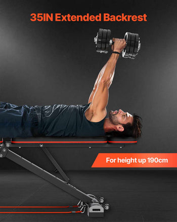 Weight Bench, 800lbs Adjustable Weight Bench Press for Full Body Workout, Exercise Sit up Bench for Home Gym Strength Training, Flat Bench with with Leg Extension, Preacher Pad, Fast Adjustment