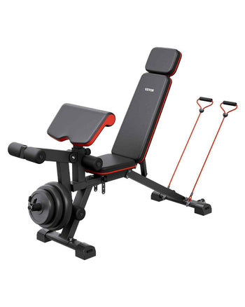 Weight Bench, 800lbs Adjustable Weight Bench Press for Full Body Workout, Exercise Sit up Bench for Home Gym Strength Training, Flat Bench with with Leg Extension, Preacher Pad, Fast Adjustment