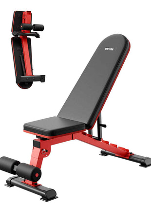 Weight Bench, 1200lbs Heavy Duty Stable Weight Bench Press for Full Body Workout, Adjustable Exercise Sit up Bench for Home Gym Strength Training, Flat Bench with Quick Folding & Fast Adjustment