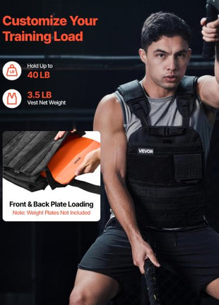 Weighted Vest, Body Weight Vest with Shoulder Pad, and Reflective Stripe, Exercise Set for Men Women, Workout Equipment for  Strength Training, Running, Jogging, Fitness, Muscle Building