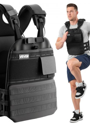 Weighted Vest, Body Weight Vest with Shoulder Pad, and Reflective Stripe, Exercise Set for Men Women, Workout Equipment for  Strength Training, Running, Jogging, Fitness, Muscle Building