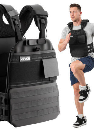 Weighted Vest, Body Weight Vest with Shoulder Pad, and Reflective Stripe, Exercise Set for Men Women, Workout Equipment for  Strength Training, Running, Jogging, Fitness, Muscle Building
