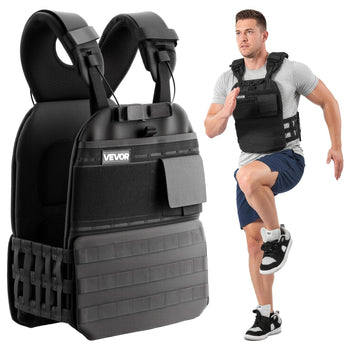 Weighted Vest, Body Weight Vest with Shoulder Pad, and Reflective Stripe, Exercise Set for Men Women, Workout Equipment for  Strength Training, Running, Jogging, Fitness, Muscle Building