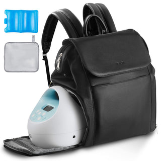 Breast Pump Backpack, Breast Feeding Bag with Ice Pack, Fits for S1/S2, Pumping Accessories & Breastmilk Storage, Portable Pump Carrying Case for Work, Travel and Family Use, Black