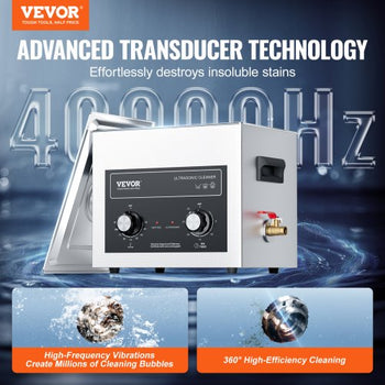 10L Ultrasonic Cleaner with Heater Timer & Basket, Professional Digital Sonic Cavitation Machine, 240W Cleaning Machine for Lab Tools, Metal Parts, Carburetor, Brass, Auto Parts, Engine Parts