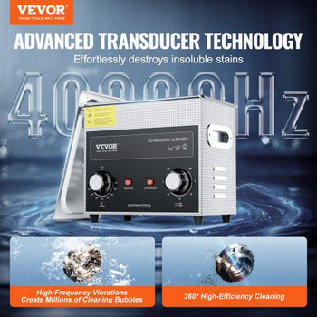 3L Ultrasonic Cleaner with Heater Timer & Basket, Professional Digital Sonic Cavitation Machine, 120W Cleaning Machine for Watch Instruments, Glasses, Coin, Metal Parts, Tool