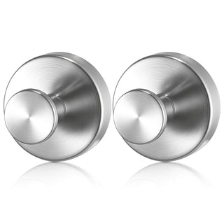 Suction Cup Hooks for Shower, 2-Pack No Drill Stainless Steel Hooks, Suction Cup Shower Towel Hanging Hook, for Bathroom Wall, Kitchen, Glass, Mirror and Tile to Hang Towels, Robes & Loofah