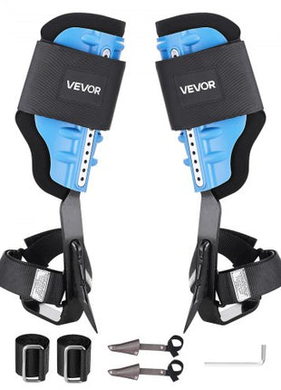 Tree Climbing Spikes, Height-Adjustable Tree Climbing Gear with Straps & Padding Cushion, 350 lbs Load Capacity, Heavy Duty Steel Climb Spurs Arborist Equipment for Fruit Picking Hunting
