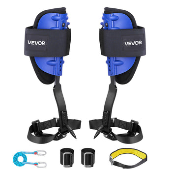 Tree Climbing Spikes Set, Height-Adjustable Tree Climbing Gear with Straps & Waist Harness, 350 lbs Load Capacity, Heavy Duty Steel Climb Spurs Arborist Equipment for Fruit Picking Hunting