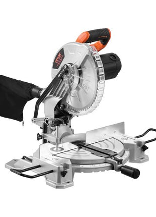 Compound Miter Saw, 10-Inch Blade, 15 Amp Motor, 60-Tooth, Corded Single Bevel 0-45°, LED Precision Alignment, Angle Adjustable, Lightweight Cast Aluminum Base, for Wood, Composite Decking