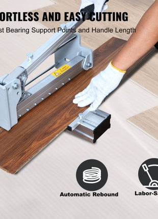 Floor Cutter 13 inch, Cuts Vinyl Plank, Laminate, Engineered Hardwood, Siding, 0.47in Cutting Depth Effortless And Easy Cutting, Vinyl Plank Cutter for LVP, WPC, SPC, LVT, VCT, PVC, and More