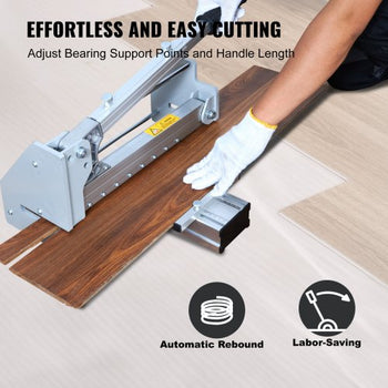 Floor Cutter 13 inch, Cuts Vinyl Plank, Laminate, Engineered Hardwood, Siding, 0.47in Cutting Depth Effortless And Easy Cutting, Vinyl Plank Cutter for LVP, WPC, SPC, LVT, VCT, PVC, and More