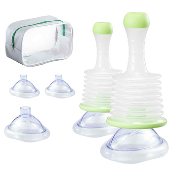 Choking Rescue Device, Portable Airway Clear Anti Choking Suction Device with 5 Multi-size Masks and 1 Storage Bag, First Aid Kit for Removing Blocked Objects, for Home, School, Travel