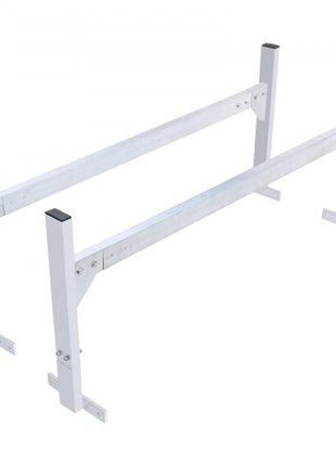 Van Roof Ladder Rack, 2 Bars Aluminum Alloy Roof Ladder Racks, 400 LBS Capacity Rain-Gutter Van Roof Rack, Adjustable Length 51.2" to 81.1", Van Ladder Rack for Van, Cargo, Trailer