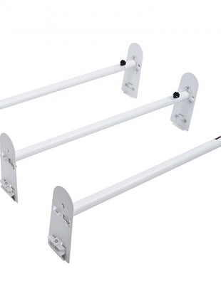 Van Roof Ladder Rack, 3 Bars Alloy Steel Roof Racks, 750 LBS Capacity Rain-Gutter Roof Rack, Adjustable Length 40.2" to 74.8", Van Ladder Rack Compatible with Chevrolet Express, GMC Savana, etc