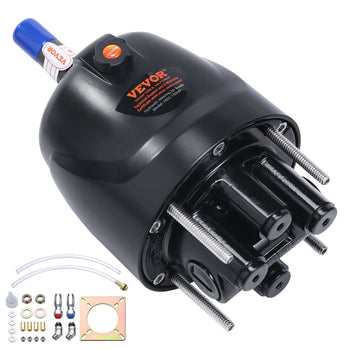 Hydraulic Outboard Steering Pump, 1.4 Cubic Inches, 150HP Front Mount Hydraulic Helm Pump with Two-Way Lock Cylinder Stainless Steel ORB Fittings, for Single Station Single-Engine Boats