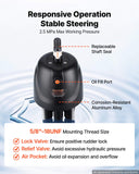 Hydraulic Steering Kit 150HP Hydraulic Outboard Steering System 24 ft, Marine Boat Steering System, 2.5 MPa Helm Pump, Two-Way Lock Cylinder, 24 Feet High-Strength Hoses, for Single-Engine Use