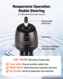 Hydraulic Steering Kit 300HP Hydraulic Outboard Steering System 26 ft, Marine Boat Steering System, 2.5 MPa Helm Pump, Two-Way Lock Cylinder, 26 Feet High-Strength Hoses, for Single-Engine Use