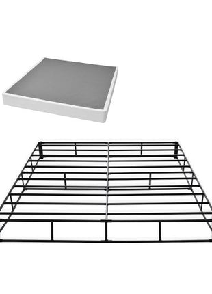 Box Spring, King Size Bed Frame with Washable Fabric Cloth, Heavy Duty Metal Frame for King Bed, 9 in Mattress Foundation, 3500 lbs Max Weight Capacity, Easy Assembly, 79.1 L x 75.8 W x 9.1 H in