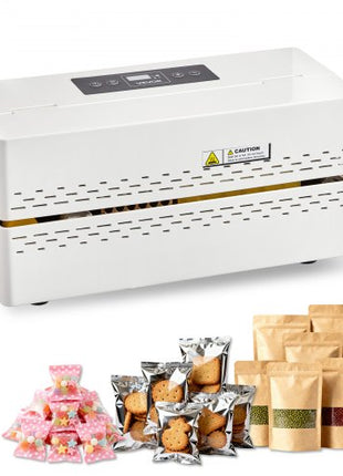 Continuous Sealing Machine, 0.32-0.47 in Seal Width, Automatic Continuous Band Sealer with Digital Temperature Control, Automatic Shutdown, Heat Sealing Machine for 0.002-0.0.008 in Plastic Bags