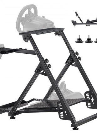 Racing Wheel Stand, Adjustable & Foldable Simulator Stand for Logitech G923 G920 G29 G27, Thrustmaster T300RS TX F458 T500RS T3PA-PRO(F1/GT) Gaming Cockpit,Pedals Simulator NOT Included