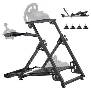 Racing Wheel Stand, Adjustable & Foldable Simulator Stand for Logitech G923 G920 G29 G27, Thrustmaster T300RS TX F458 T500RS T3PA-PRO(F1/GT) Gaming Cockpit,Pedals Simulator NOT Included