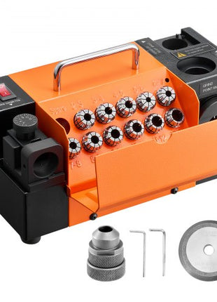 Drill Bits Sharpener MR-13D, 313mm Professional Drill Bit Grinder with Adjustable Lip Relief Angle, Front Cutting Lip & 95°-135° Point Angle, 5800RPM Re-Sharpener with 11 Collets & CBN Wheel
