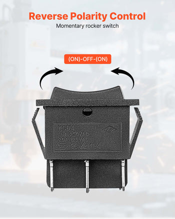 Rocker Switch, 6 Pin Momentary DPDT Rocker Switch, 3-Position (ON)-Off-(ON) Polarity Reversing Switch AC 250V/16A 125V/ 20A for Auto Car Boat Household Appliances