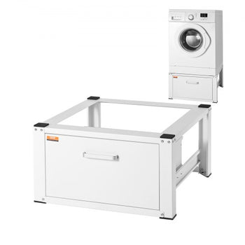 Laundry Pedestal 27" Wide 14.4" Height, Washer And Dryer Base Stand Platform Universal Fit 660lbs Capacity, Heavy Duty Multi-Functional Base for Washing Machine with Drawer & Rich Accessories