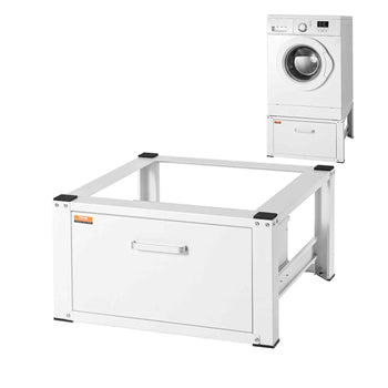 Laundry Pedestal 27" Wide 14.4" Height, Washer And Dryer Base Stand Platform Universal Fit 660lbs Capacity, Heavy Duty Multi-Functional Base for Washing Machine with Drawer & Rich Accessories